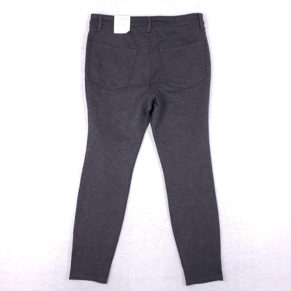 LC Lauren Conrad High Rise Ponte Super Skinny L Gray - Picture 10 of 12